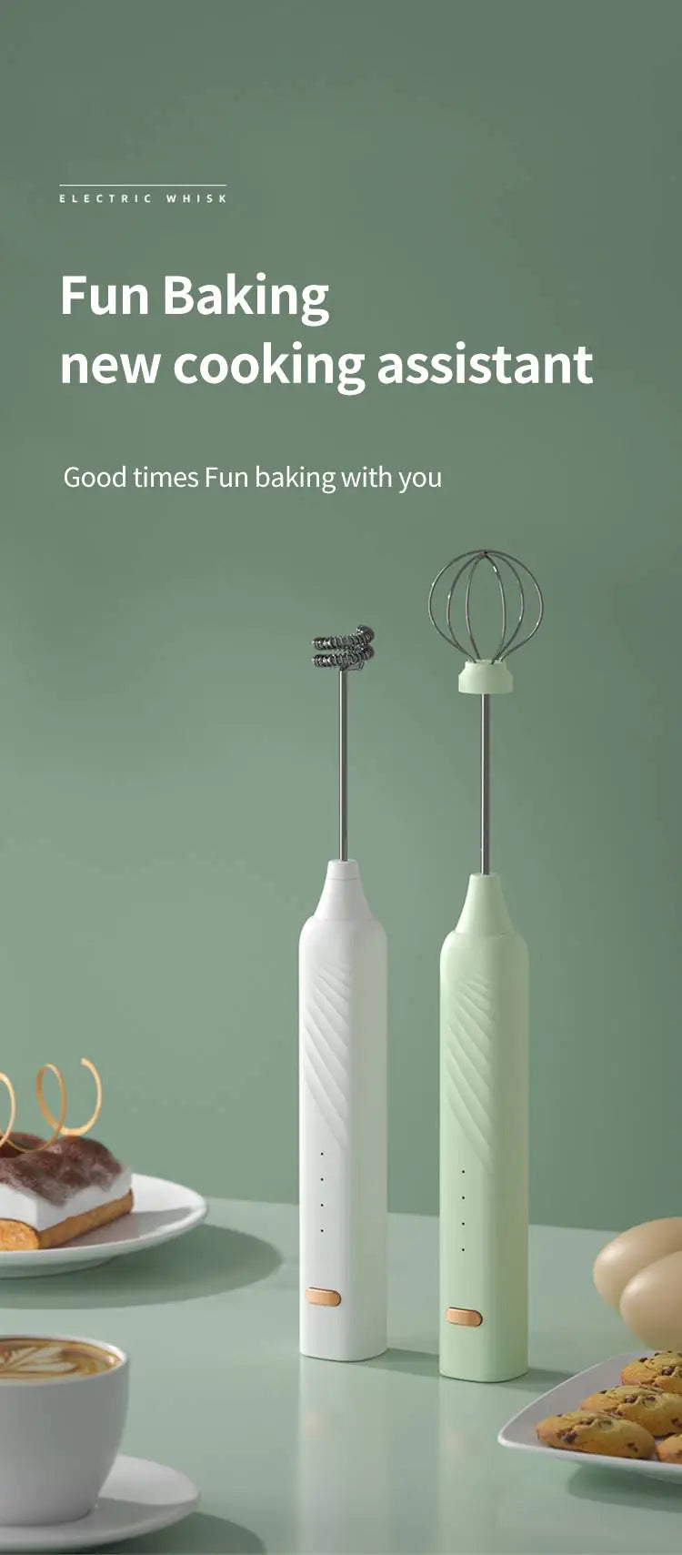 Rechargeable Handheld Milk Frother — USB Electric Foam Maker - Image 1