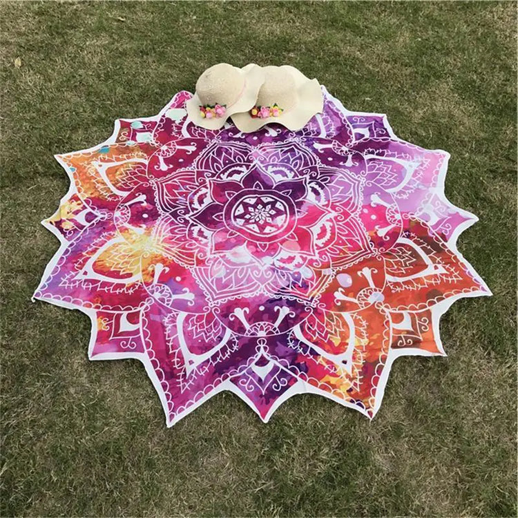 Lightweight floral picnic blanket outdoor