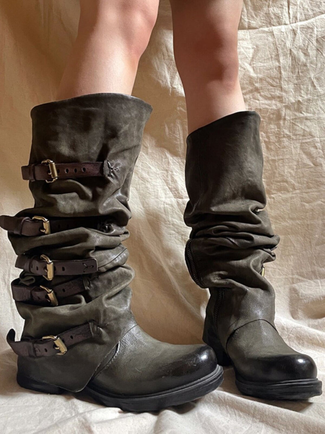 Vintage Belt Buckle Western Boots