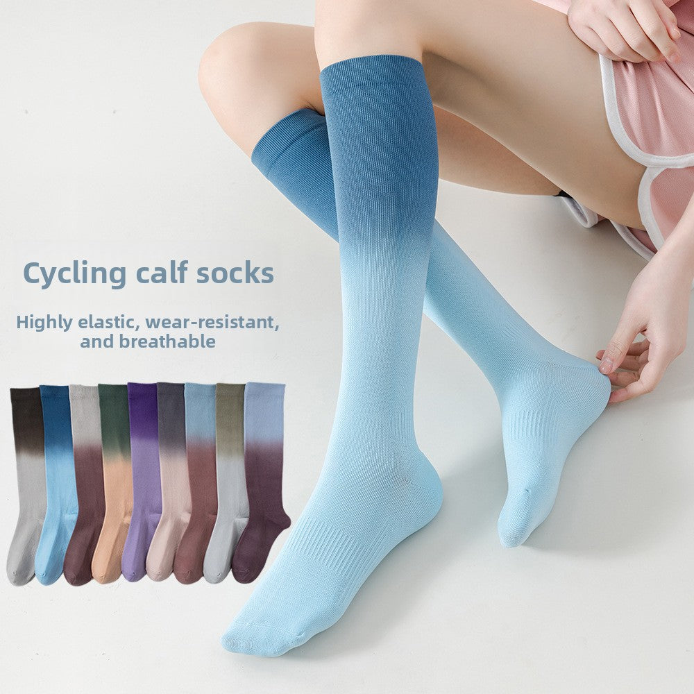 Gradient color nylon blend athletic socks, photo 1
