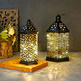Retro Moroccan LED Lantern for Home Decor