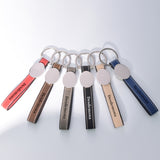 Laser Engraving Leather Metal Keychain