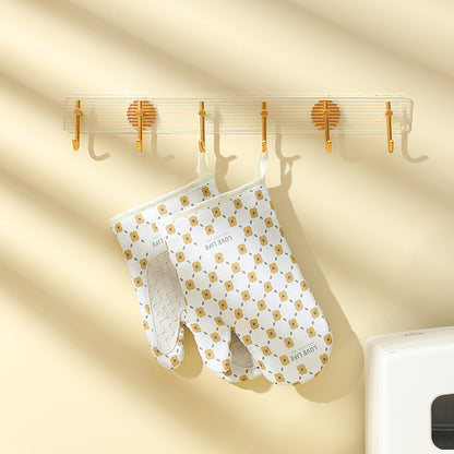 Anti-Scalding Microwave Oven Mitts Heat Resistant Gloves