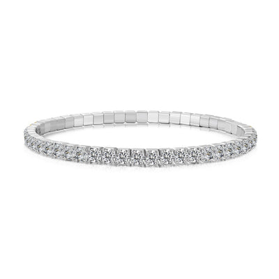 Sparkling zircon tennis bracelet with cubic zirconia stones