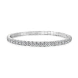 Sparkling zircon tennis bracelet with cubic zirconia stones