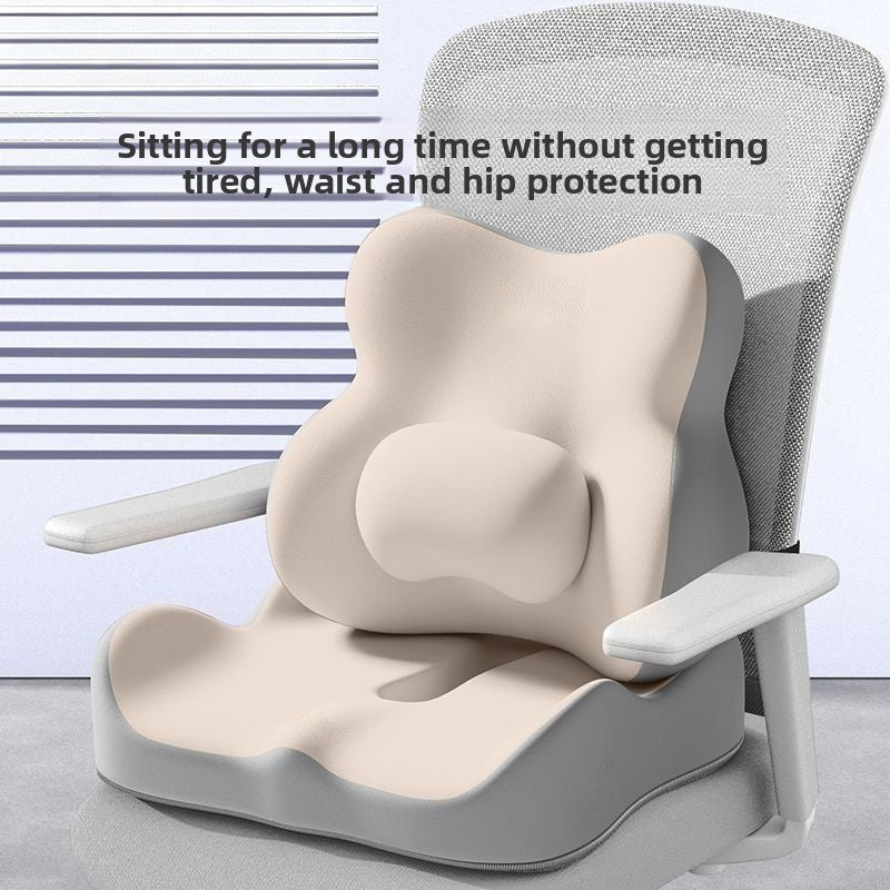 Coccyx Support Memory Foam Seat Cushion with Lumbar Pillow
