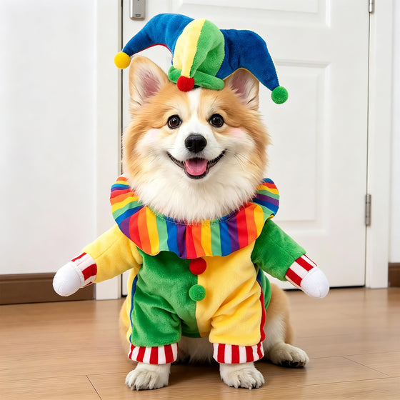 Funny Halloween Polyester Pet Dog Cat Costume Creative Cat Dog Dress Up Cosplay Bat Clown Pumpkin Clothes