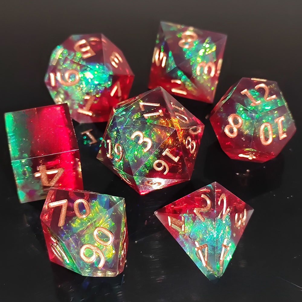 Resin Pointed Dice for Tabletop RPG