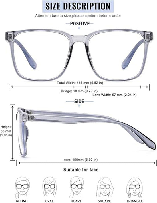 Blue light blocking glasses worn by a man during video call