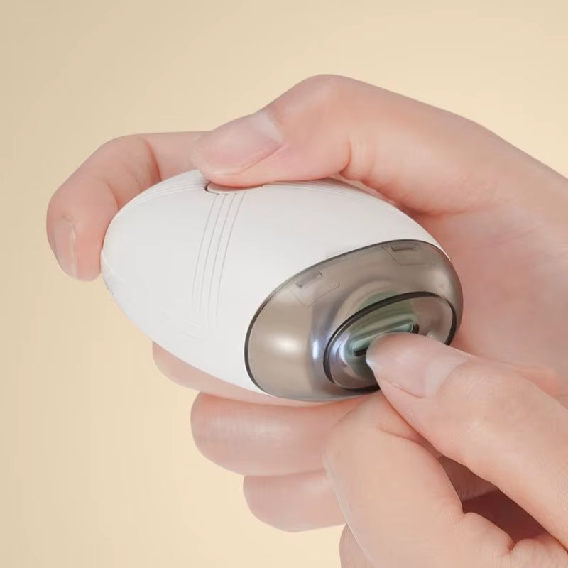 Electric Nail Trimmer Rechargeable Pain-Free Technology Automatic Fingernail & Toenail Clipper with LED Light Grinding Head Port