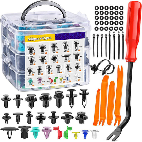 Automotive Plastic Fastener Clips with Pry Tools product image 1