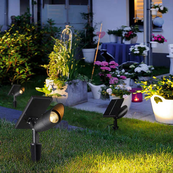 Solar powered outdoor garden spotlight with waterproof design product image 1