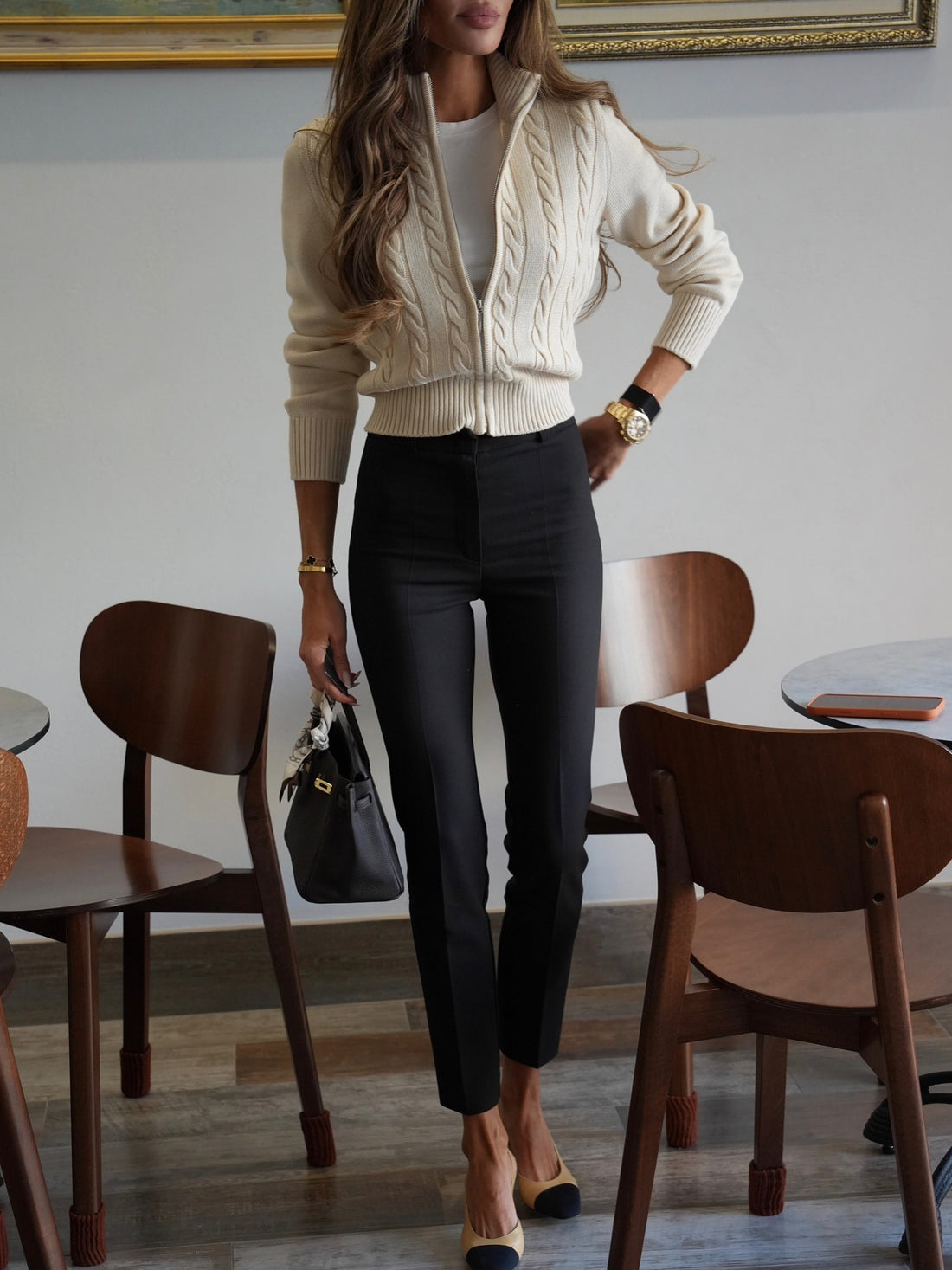 Loose Long Sleeve Textured Sweater