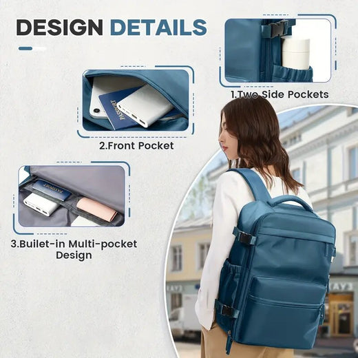 Vacuum compression backpack with large capacity