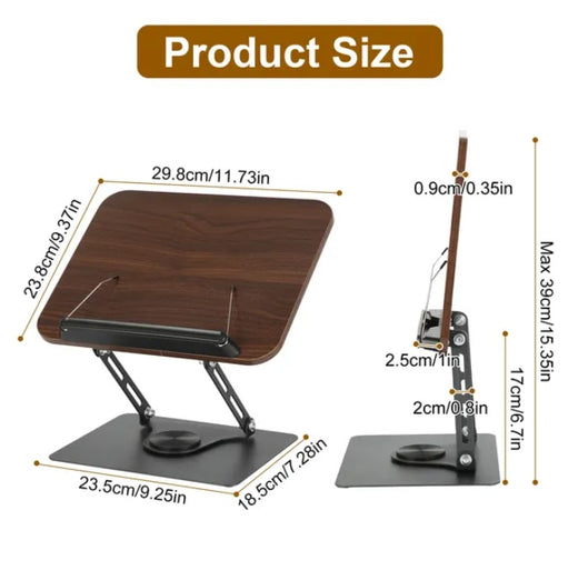 Adjustable book stand angle hinge detail
