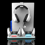 PS5 Cooling Base with Charging Stand and Storage Rack