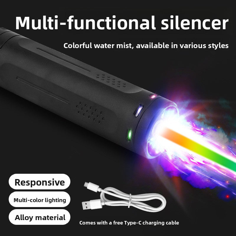 Tactical Luminous Sensor Flash Toy Gun Silencer with Spray Effect Accessories