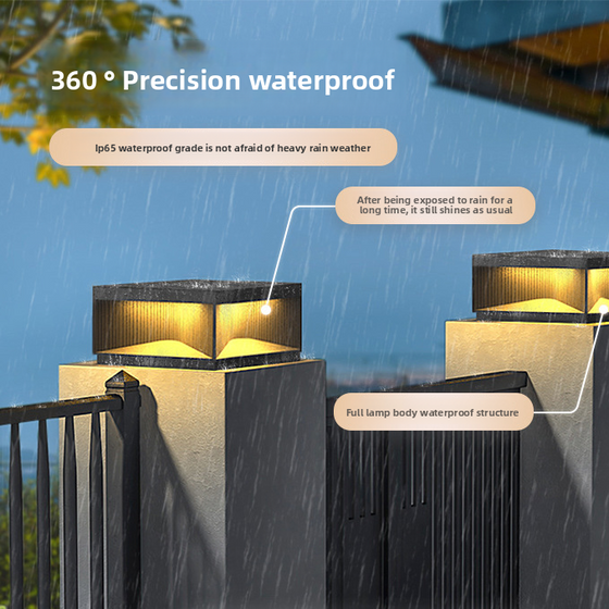 Solar Powered Outdoor Waterproof Column Light Outdoor & Pond Lighting product image 2