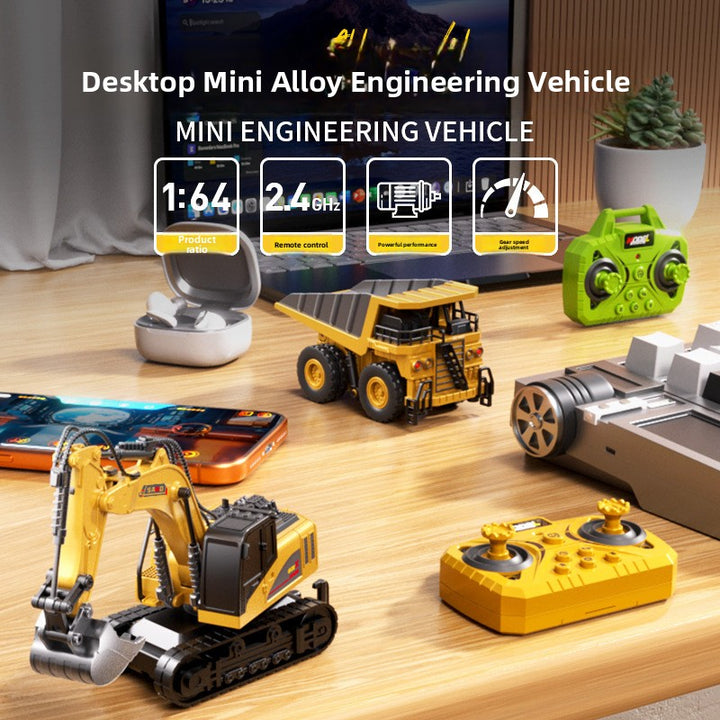 Mini Alloy Remote Control Construction Vehicle Toy