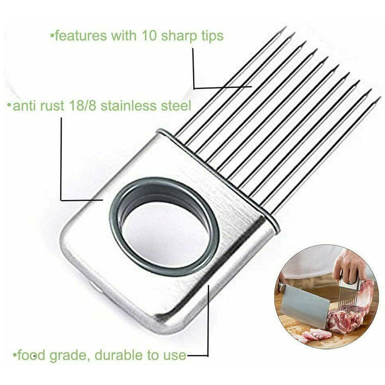 Onion holder slicer handle close up