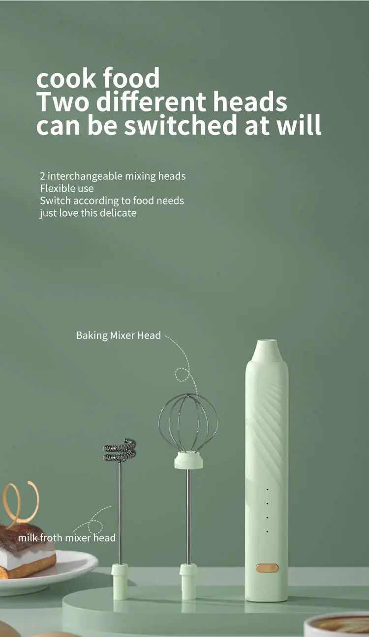 Rechargeable Handheld Milk Frother — USB Electric Foam Maker - Image 6