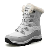 Womens Snow Boots Winter Warm MidTop Outdoor Boots with Faux Fur Lining