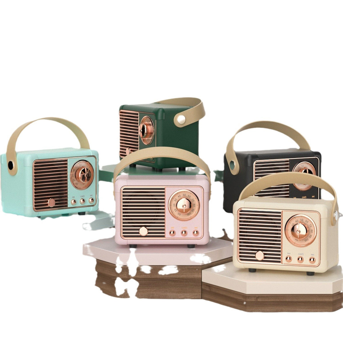 Retro Bluetooth Speaker with USB TF Card Support