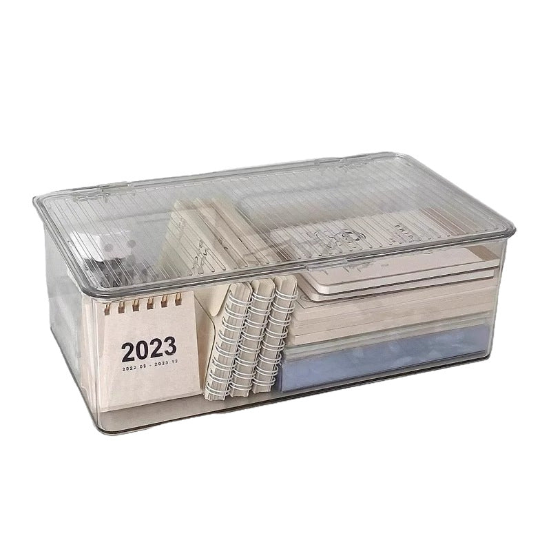 Acrylic Desktop Storage Box with Flip Lid