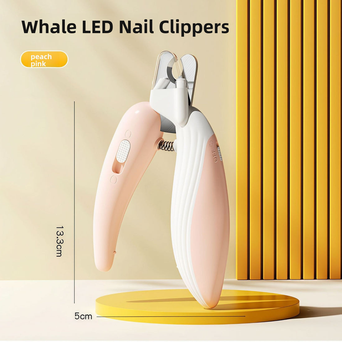LED Light Pet Nail Clippers Ergonomic Safety Trimmer