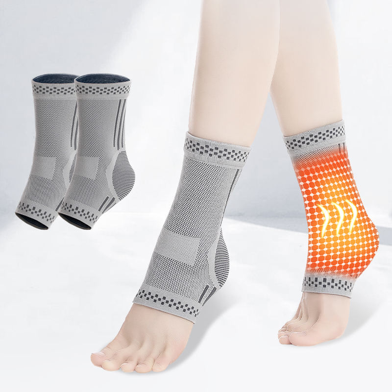 Graphene compression ankle sleeve front view