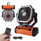 Portable Camping Fan with LED Light