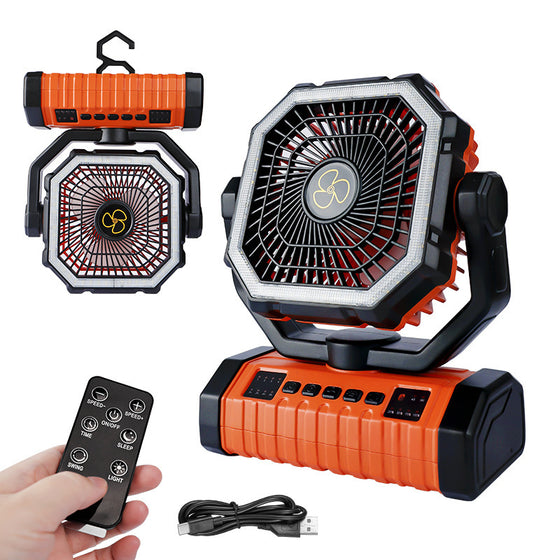 Portable Camping Fan with LED Light Air & Climate product image 5