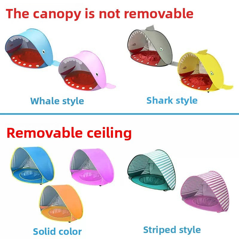 Foldable Children Sunshade Beach Tent with Pool