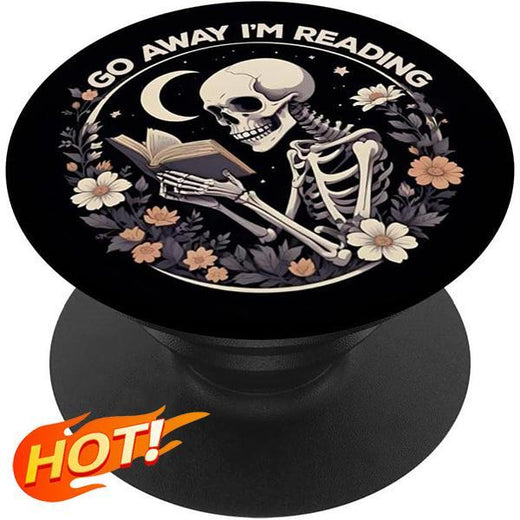 Adhesive phone holder sticker stand, front view