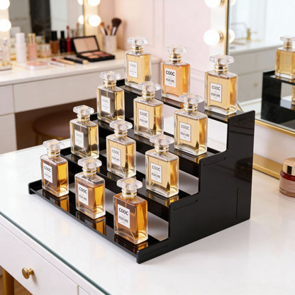 Acrylic Tiered Display Stand for Cosmetics and Collectibles