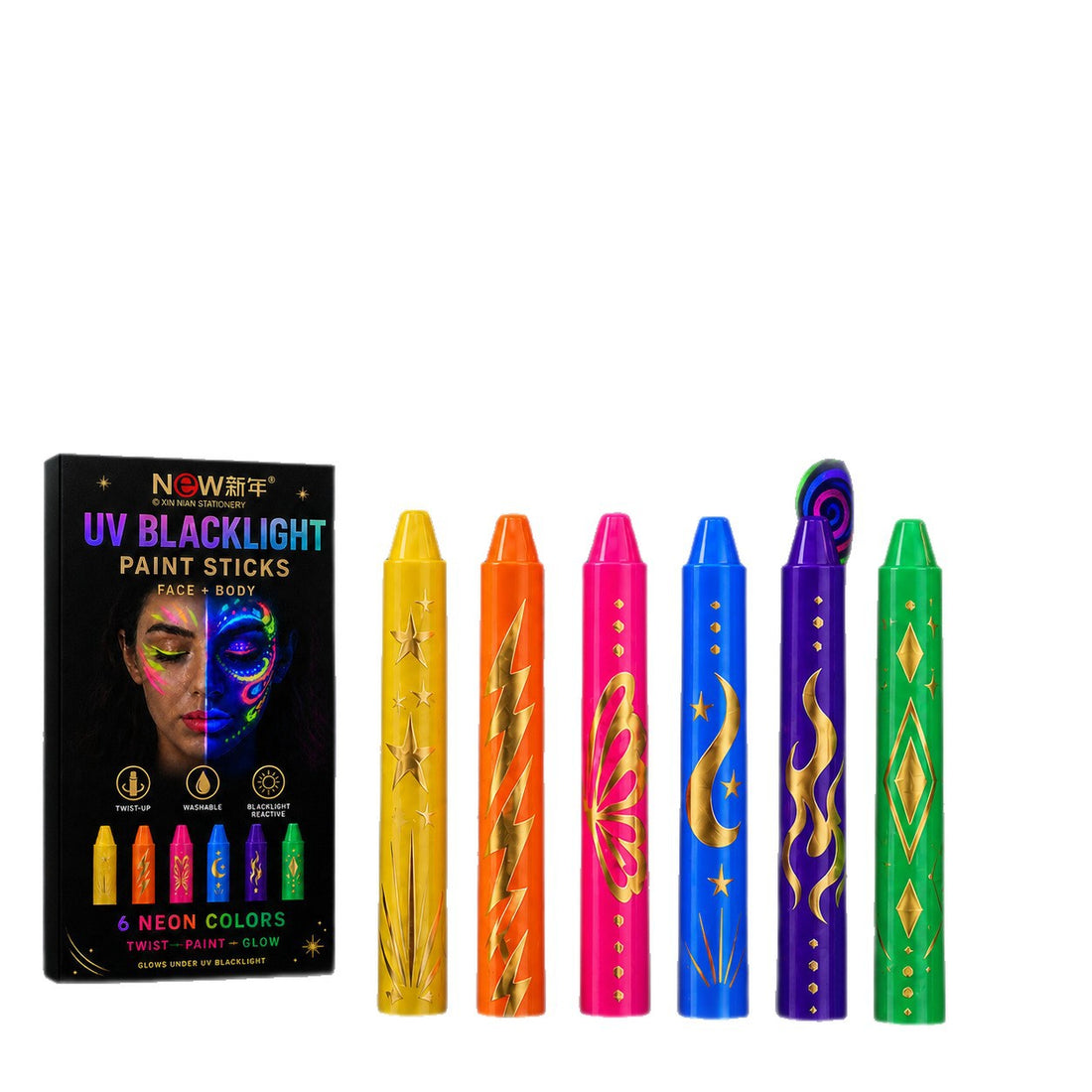 UV Fluorescent Face Paint Crayon