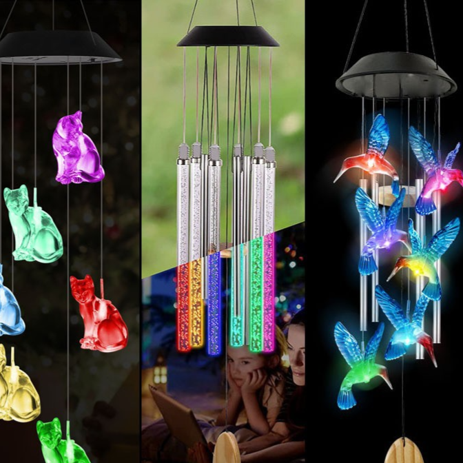 Solar LED Wind Chime Light Outdoor Decoration