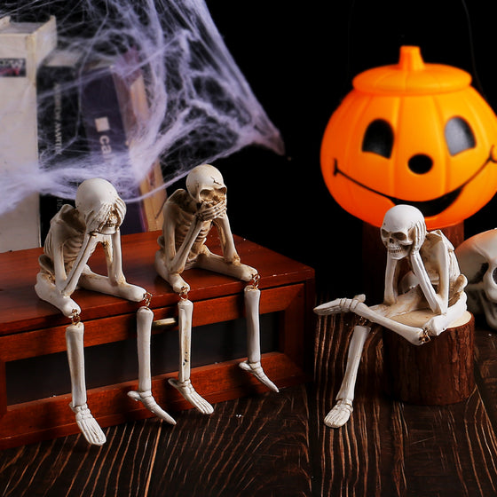 Halloween Skeleton Resin Decorations