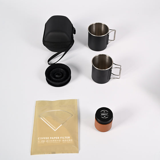 Portable Hand-Brewed Coffee Set with Silicone Filter Cup Camping & Hiking product image 4