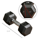 Hex dumbbell textured non-slip handle close-up