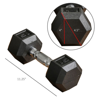 2x15lbs Hex Dumbbell Set Rubber Weights 2