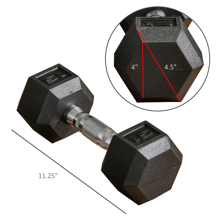Hex dumbbell textured non-slip handle close-up