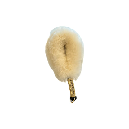 Shearling Fur Dog Leash Grip, front view
