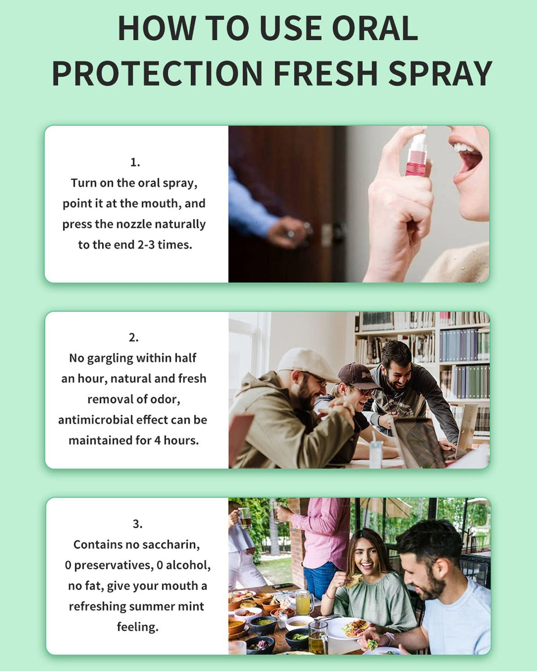 3-Pack Mint Breath Spray packaging detail
