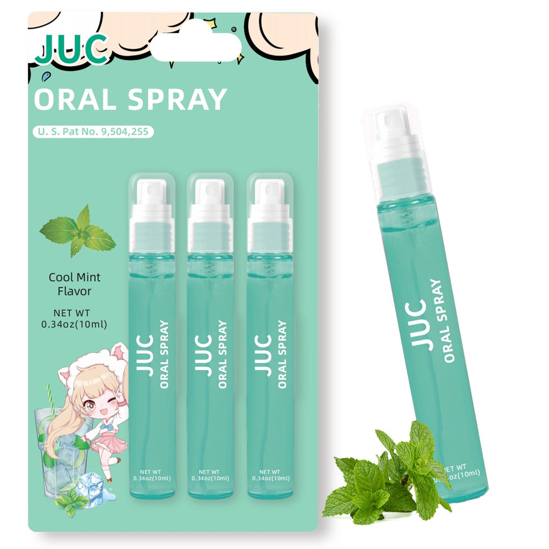 3-Pack Mint Breath Spray side view