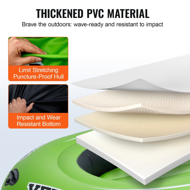 Air pump included with the inflatable boat kit