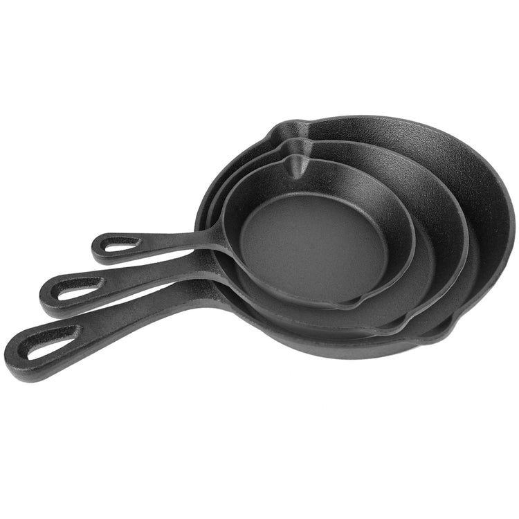 3-Piece Cast Iron Skillet Set packaging view