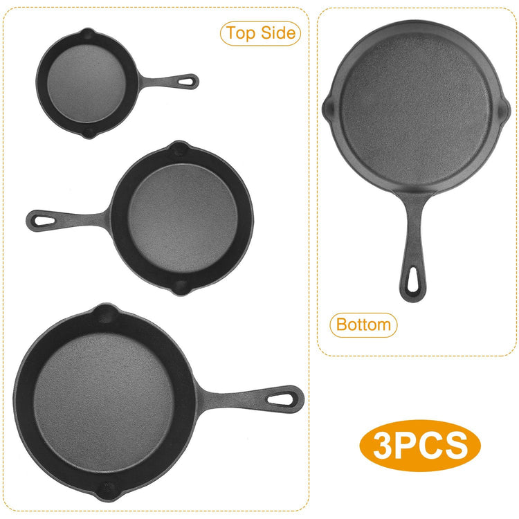 3-Piece Cast Iron Skillet Set additional view 8