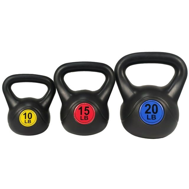 3-Piece Wide Grip Kettlebell Set front view