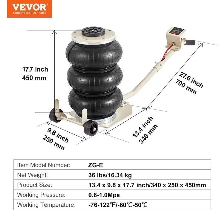 3-Ton Triple Bag Air Jack product photo